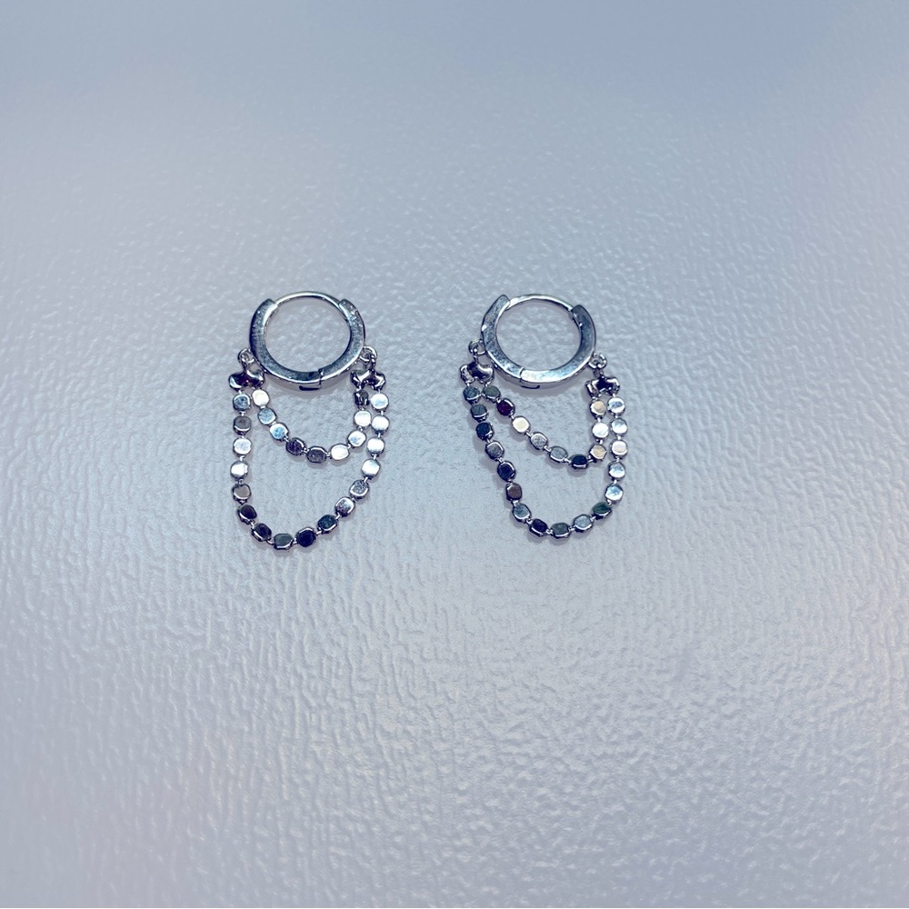 Silver color earrings